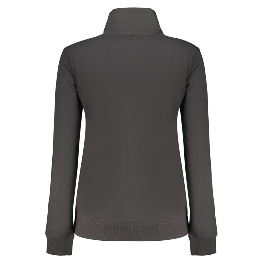 Freddy Black Cotton Zip-Up Sweatshirt
