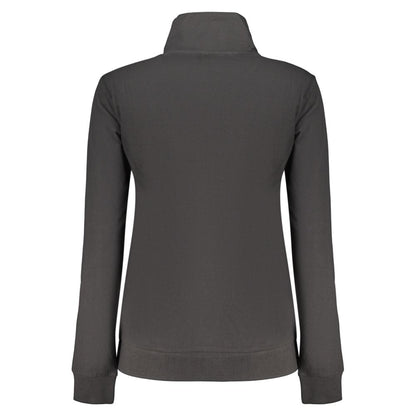 Freddy Black Cotton Zip-Up Sweatshirt