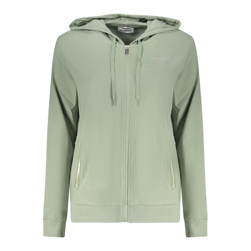 Freddy Green Cotton Zip-Up Hoodie