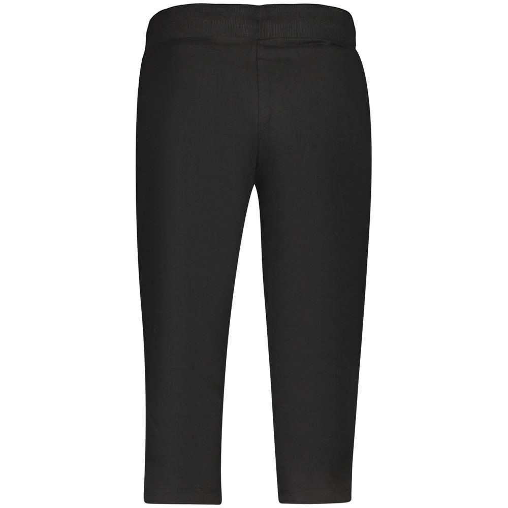 Freddy Black Cotton Athletic Cropped Jogger Pants