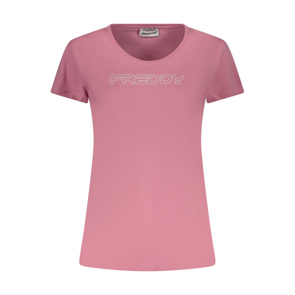 Freddy Pink Cotton Sportswear T-Shirt