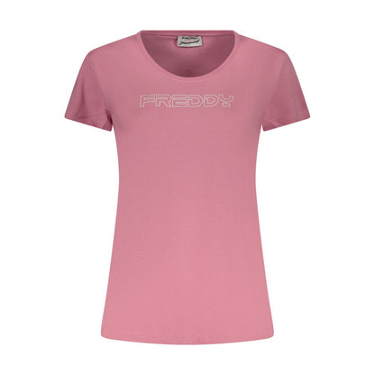 Freddy Pink Cotton Sportswear T-Shirt