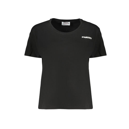 Freddy Black Cotton Sportswear T-Shirt - Elevate Your Active Wardrobe