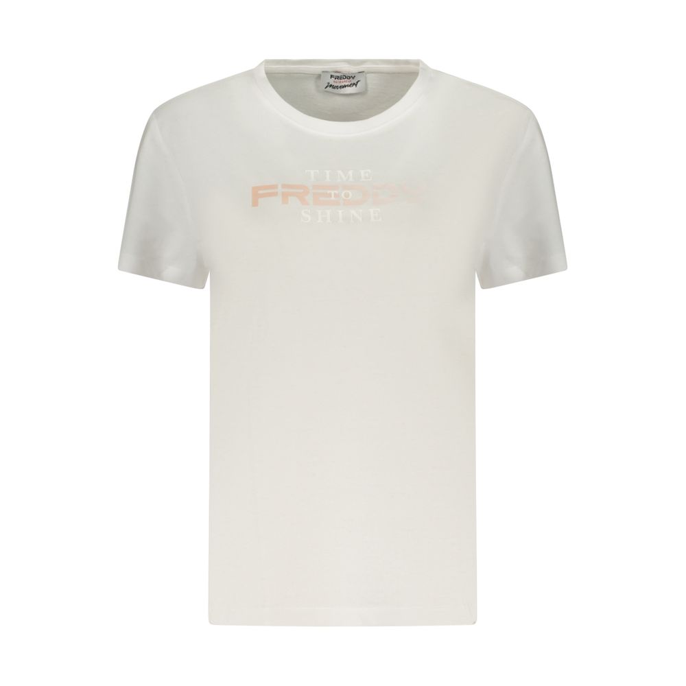 Freddy White Cotton Sportswear T-Shirt - Comfort Meets Style