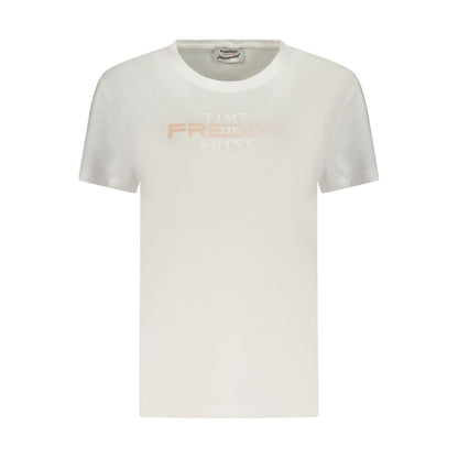 Freddy White Cotton Sportswear T-Shirt - Comfort Meets Style