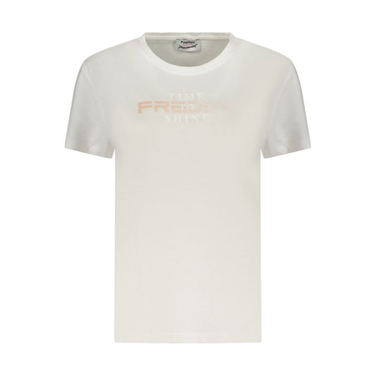 Freddy White Cotton Sportswear T-Shirt - Comfort Meets Style