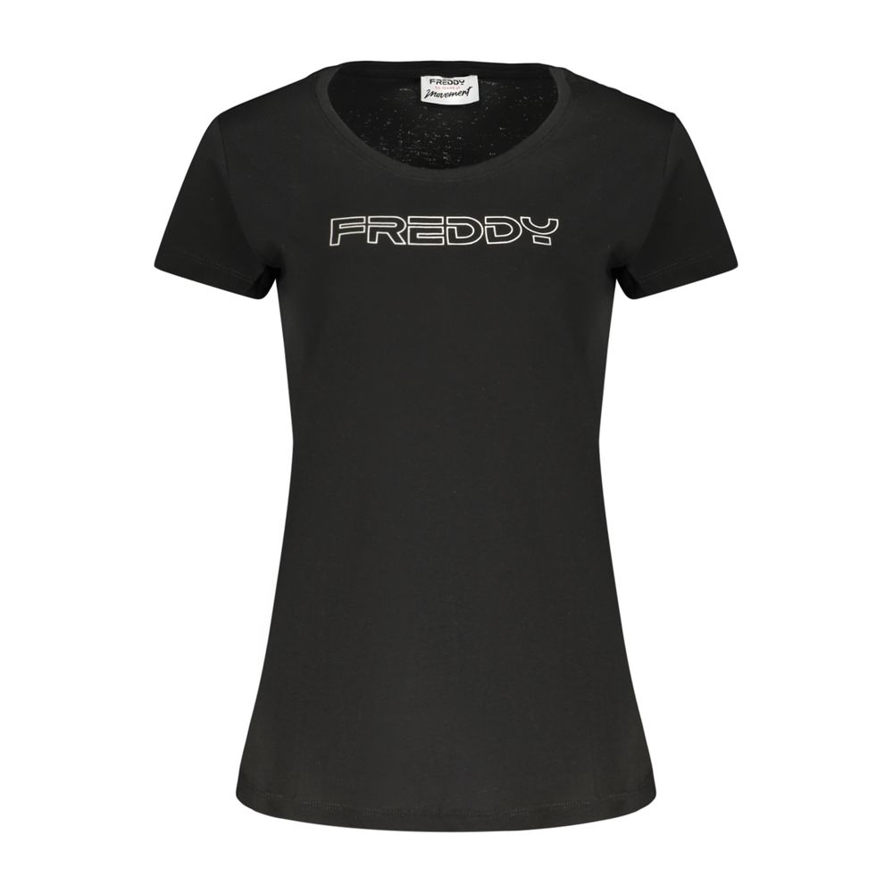 Freddy Black Cotton Sportswear T-Shirt - Stylish Comfort for Every Move