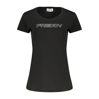 Freddy Black Cotton Sportswear T-Shirt - Stylish Comfort for Every Move