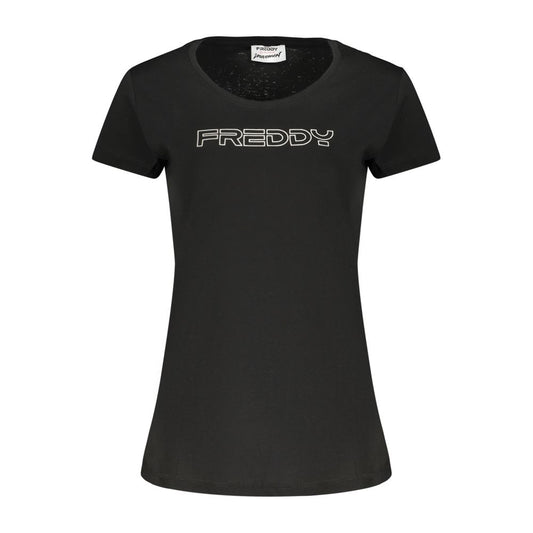 Freddy Black Cotton Sportswear T-Shirt - Stylish Comfort for Every Move
