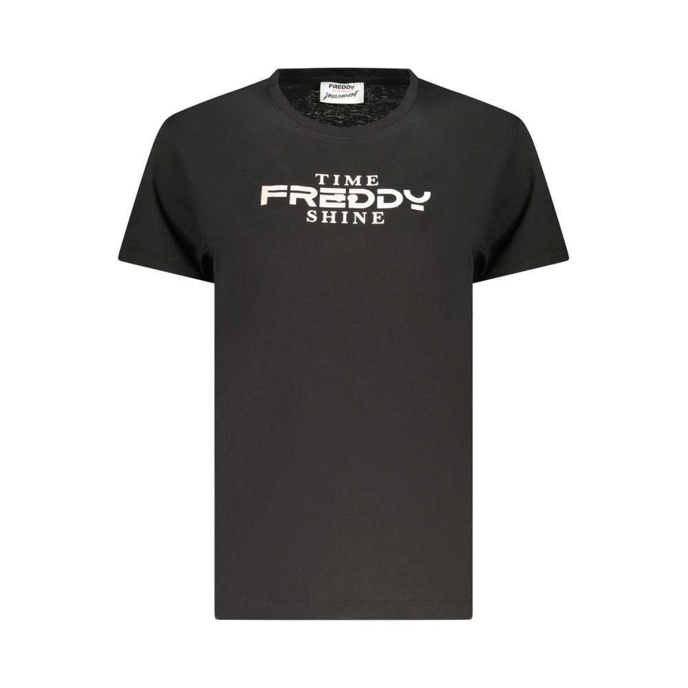 Freddy Black Cotton Sportswear T-Shirt