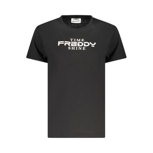 Freddy Black Cotton Sportswear T-Shirt