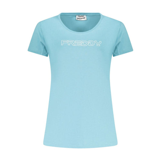 Freddy Blue Cotton Sportswear Short-Sleeved T-Shirt
