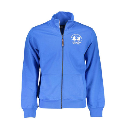 La Martina Blue Cotton Sweatshirt - Comfortable and Stylish