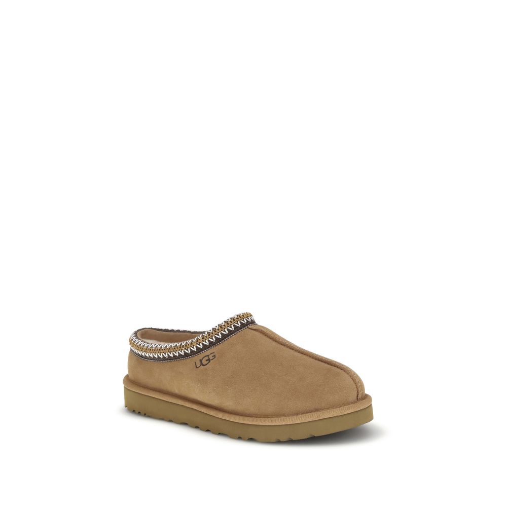 UGG Tasman II Beige Leather Mules