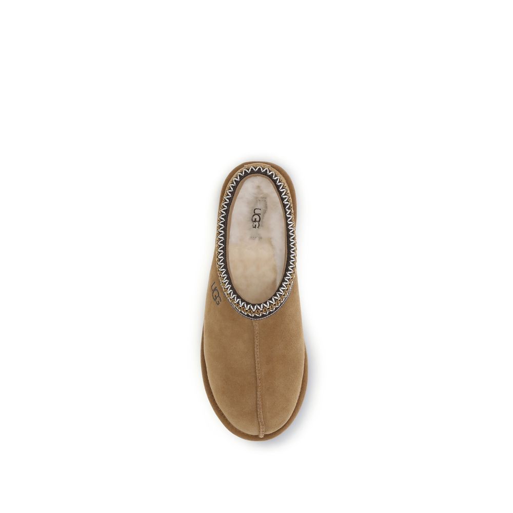 UGG Tasman II Beige Leather Mules