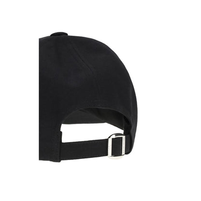 Maison Kitsuné Black Cotton Cap - Fox Baseball Hat