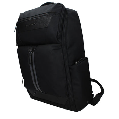 Piquadro Black Fabric Backpack - Stylish & Practical
