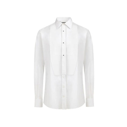 Dolce & Gabbana White Cotton Dress Shirt for Men
