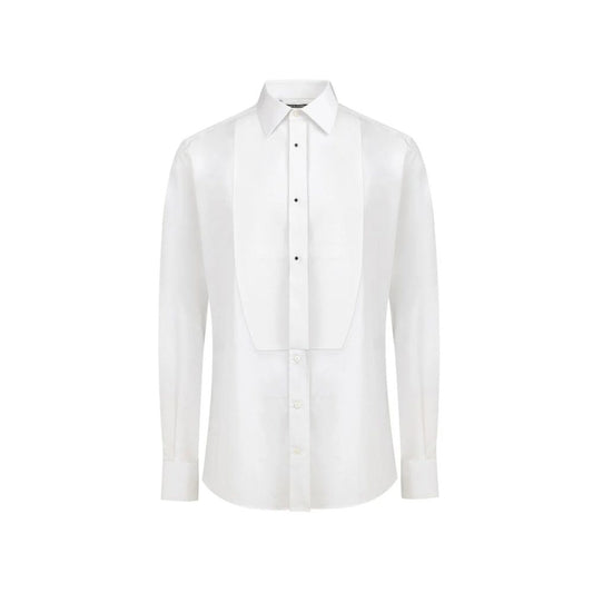 Dolce & Gabbana White Cotton Dress Shirt for Men