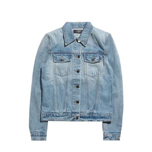 Amiri Blue Cotton Denim Jacket for Women