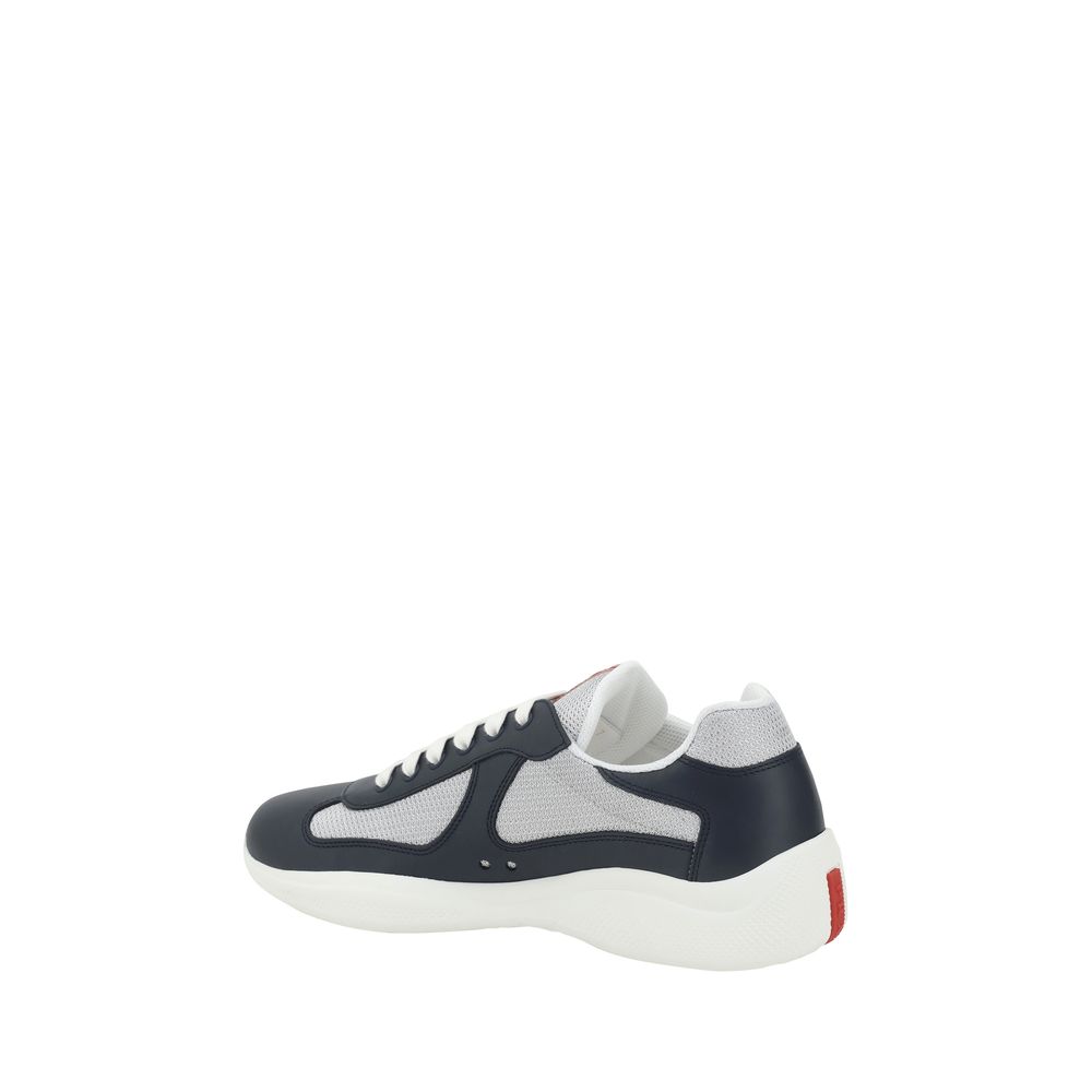 Prada Blue Calf Leather America’s Sneakers