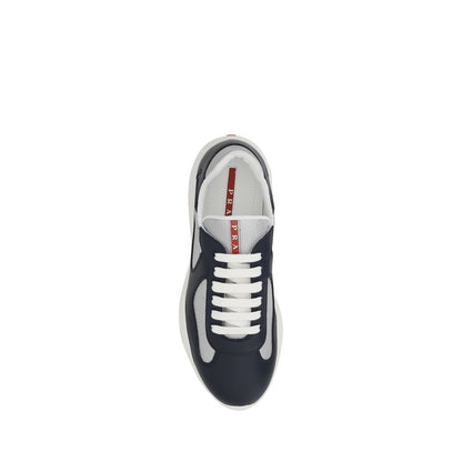 Prada Blue Calf Leather America’s Sneakers