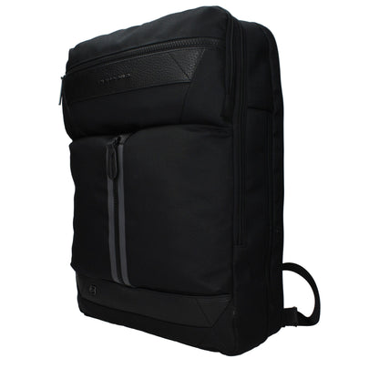 Piquadro Black Fabric Backpack - Stylish and Functional Companion