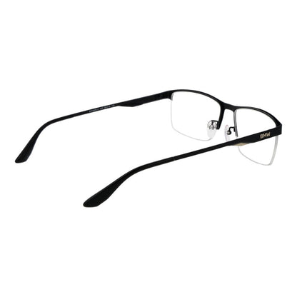 BMW Men's Optical Glasses – Black Rectangle Frame, 58mm