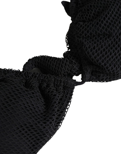 Dolce & Gabbana Black Padded Triangle Halter Bikini Top Swimwear
