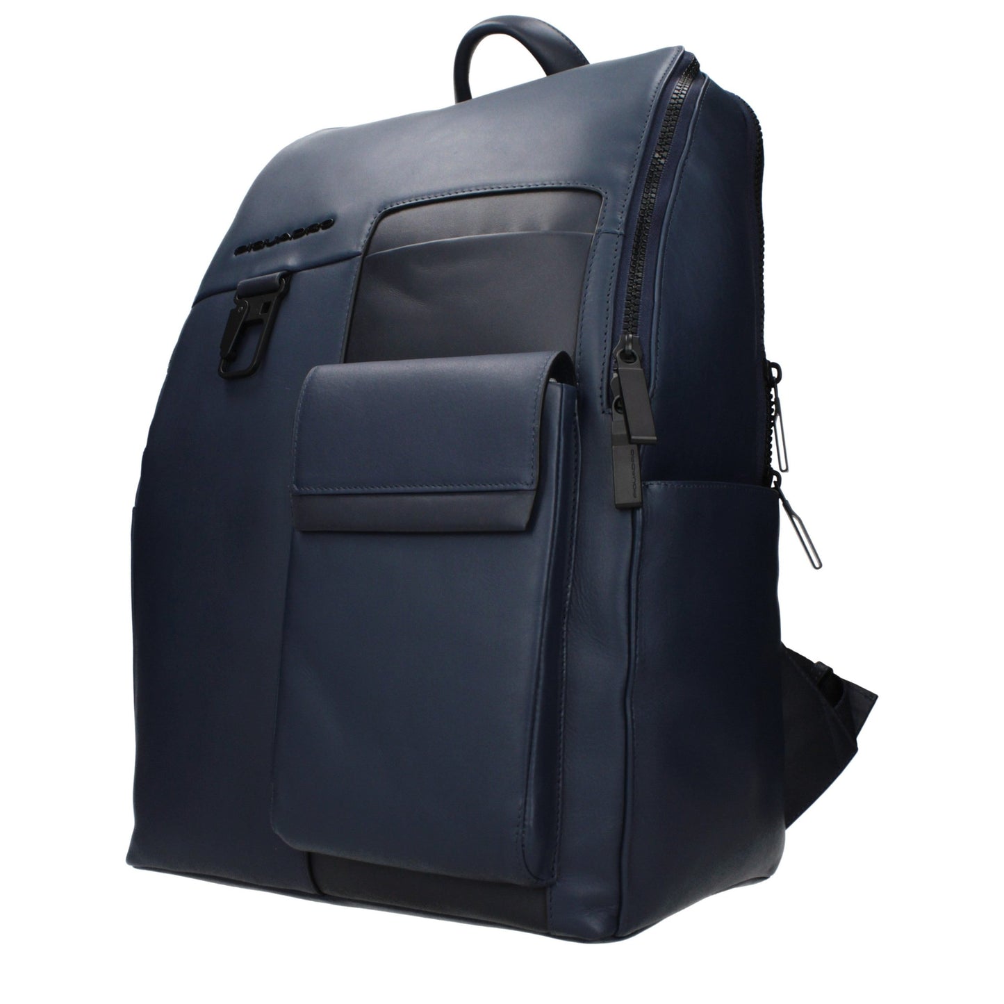Piquadro Blue Leather Backpack – Stylish and Functional