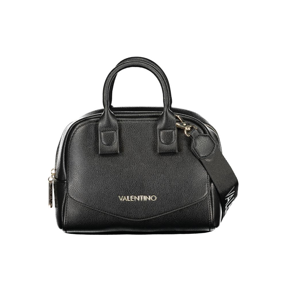 Mario Valentino Black Handbag with Adjustable Shoulder Strap