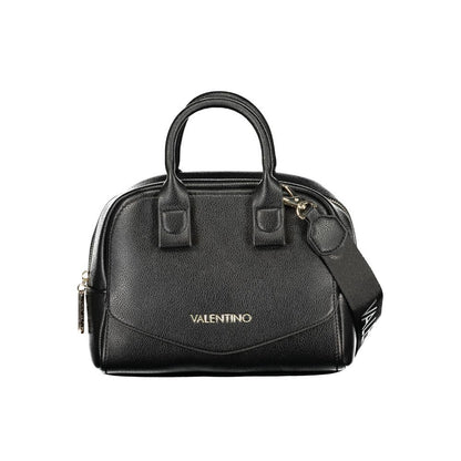 Mario Valentino Black Handbag with Adjustable Shoulder Strap