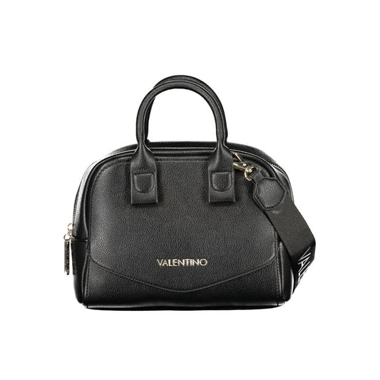 Mario Valentino Black Handbag with Adjustable Shoulder Strap