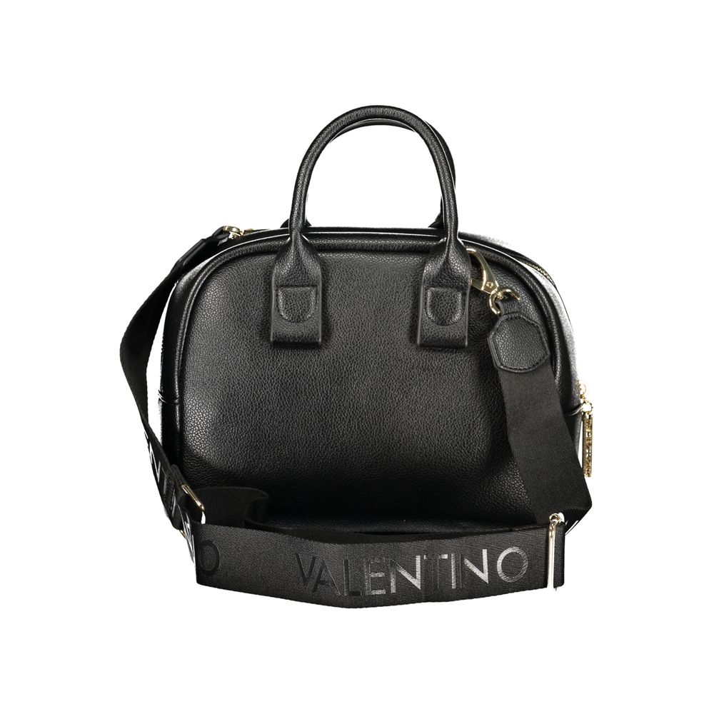 Mario Valentino Black Handbag with Adjustable Shoulder Strap