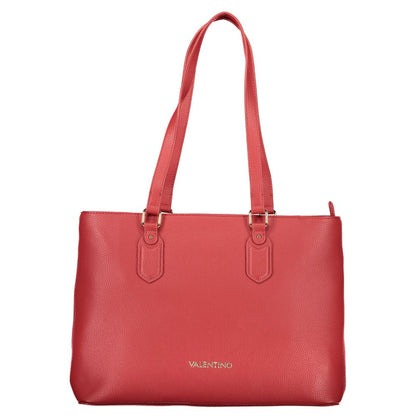 Mario Valentino Red Leather Handbag with Versatile Design