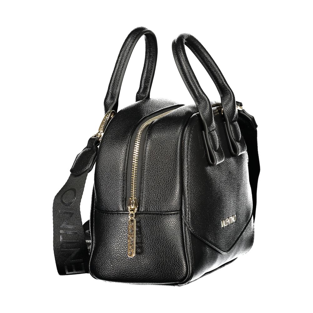 Mario Valentino Black Handbag with Adjustable Shoulder Strap