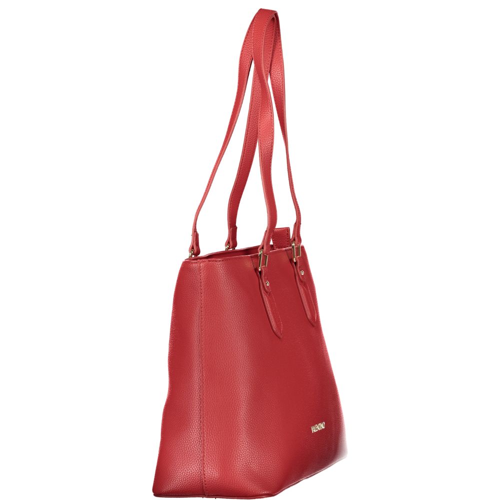 Mario Valentino Red Leather Handbag with Versatile Design