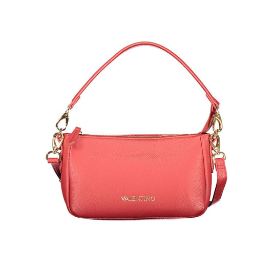 Mario Valentino Red Leather Handbag with Adjustable Strap