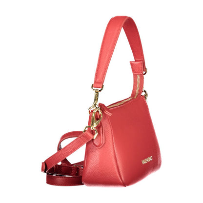 Mario Valentino Red Leather Handbag with Adjustable Strap