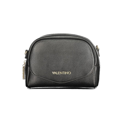 Mario Valentino Black Smooth Leather Handbag with Logo Detail