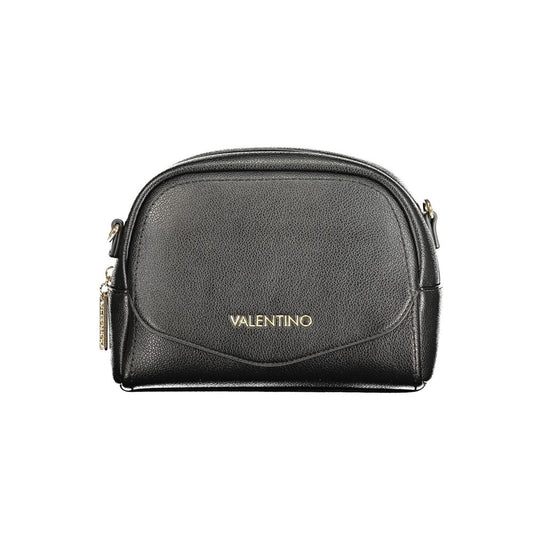 Mario Valentino Black Smooth Leather Handbag with Logo Detail