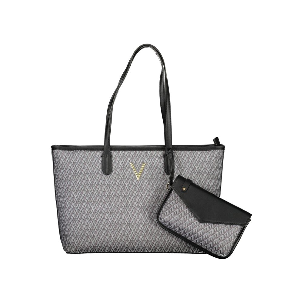 Mario Valentino Black Recycled Handbag with Contrast Details