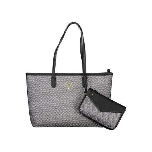 Mario Valentino Black Recycled Handbag with Contrast Details