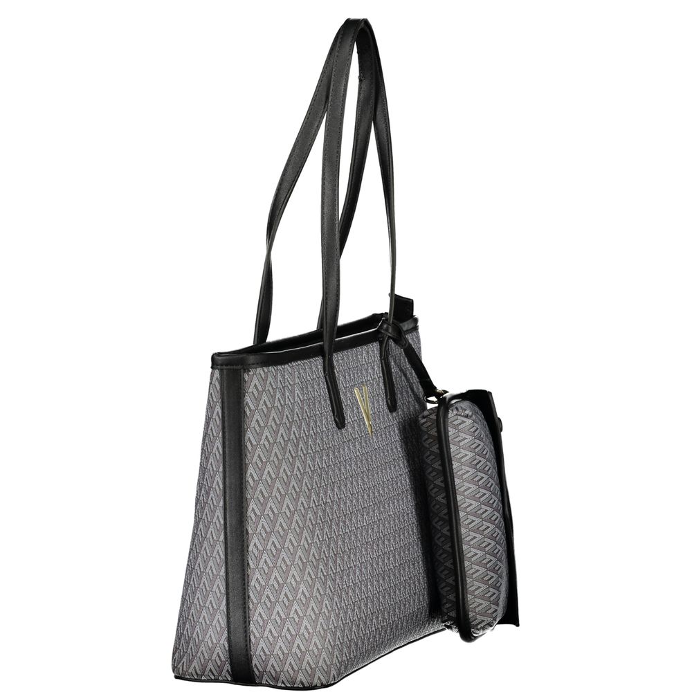 Mario Valentino Black Recycled Handbag with Contrast Details