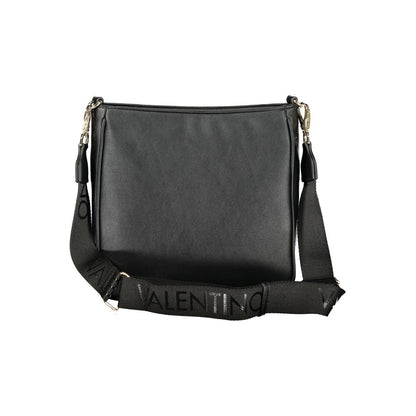 Mario Valentino Black Leather Handbag with Adjustable Strap