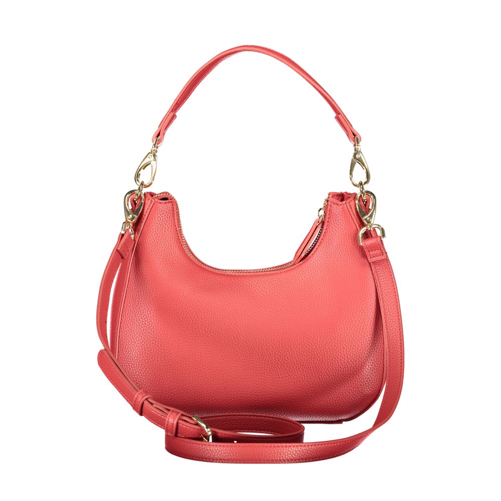 Mario Valentino Red Leather Handbag with Removable Strap
