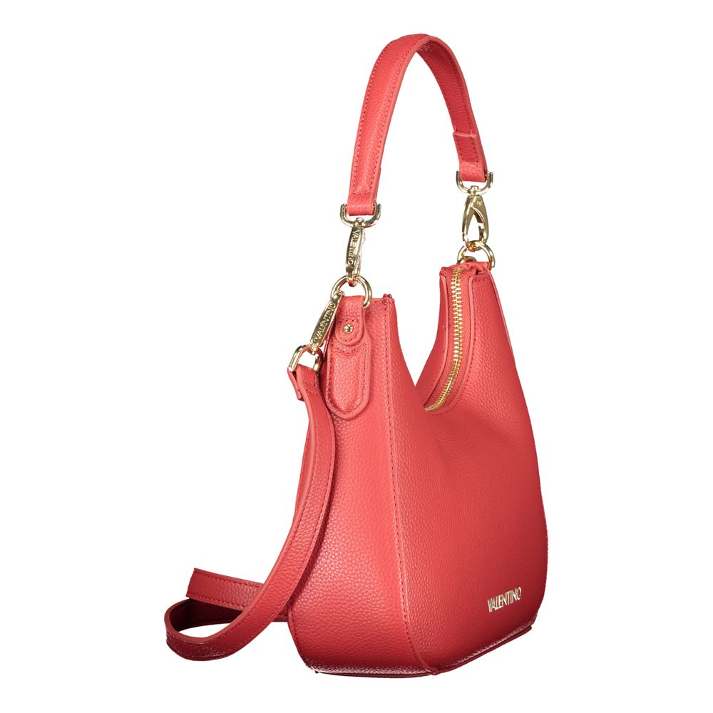 Mario Valentino Red Leather Handbag with Removable Strap