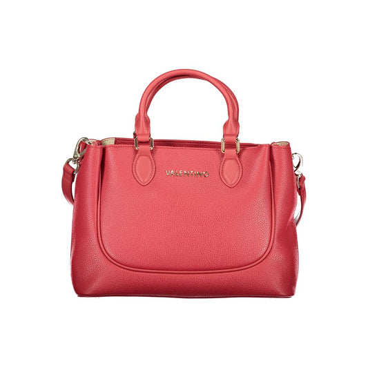 Mario Valentino Red Leather Handbag with Versatile Shoulder Strap