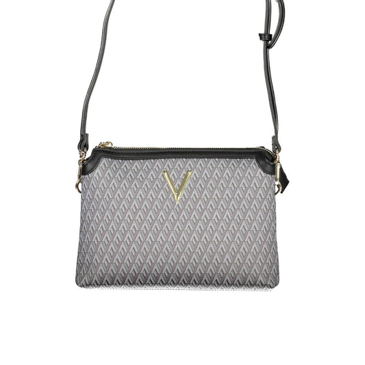 Mario Valentino Black Leather Handbag with Adjustable Strap