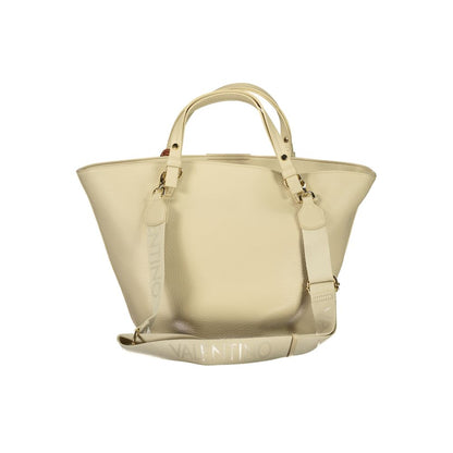 Mario Valentino Beige Recycled Handbag with Contrast Details